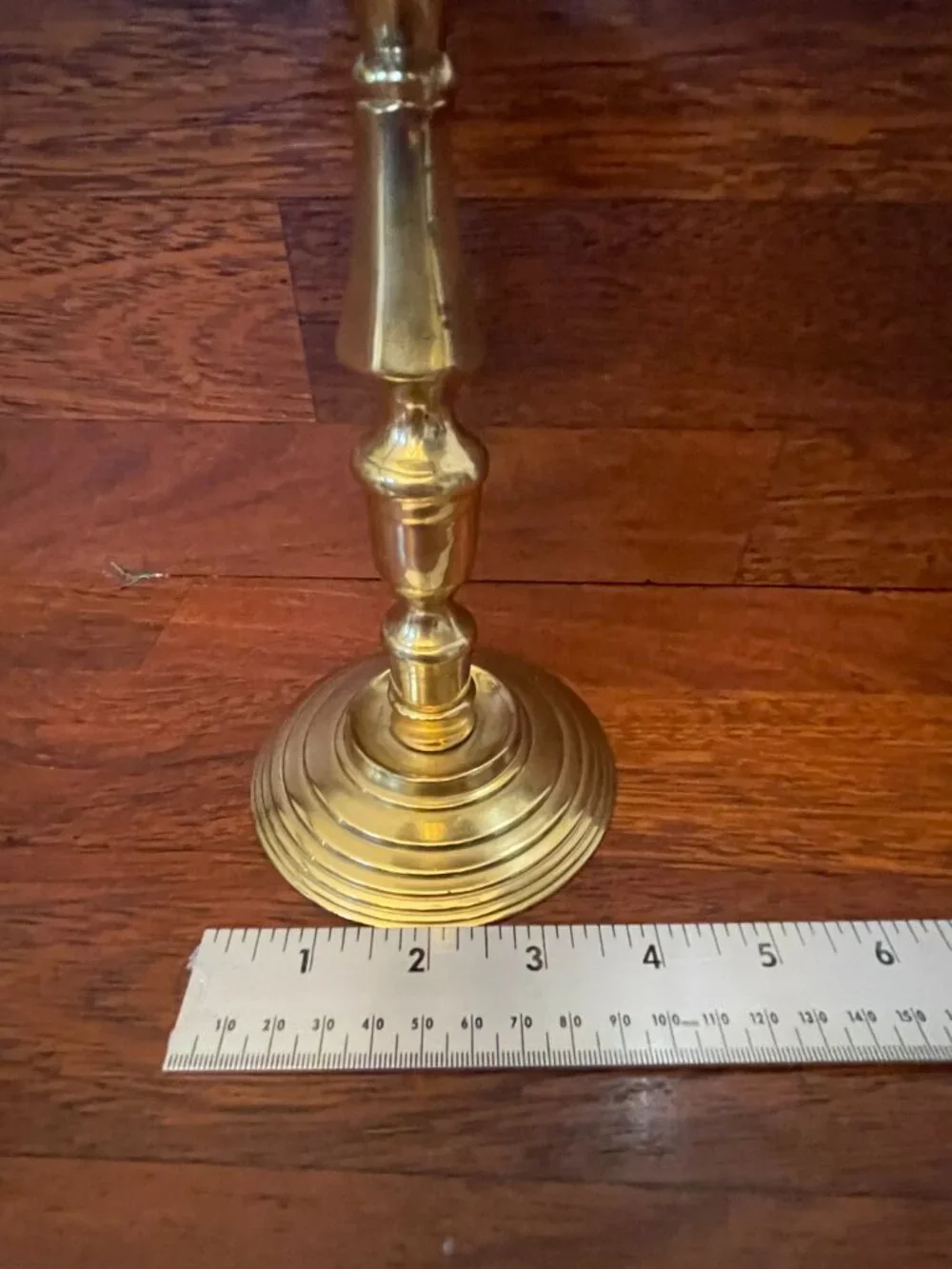 VTG Bombay Co Brass Candlestick Holder Approx 9.5” Felt Bottom Base Incl Candle